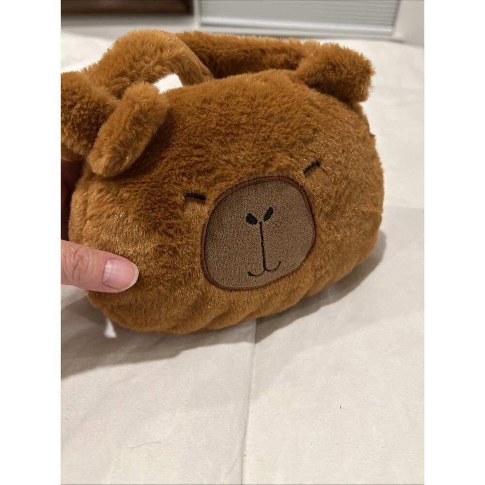 Kawaii Capybara Plush Crossbody Bag Cute Small Shoulder Purse Animal Mini Pouch